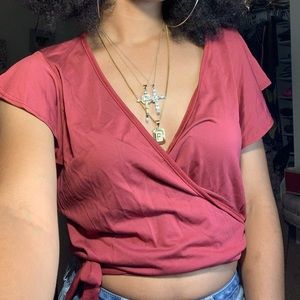 Maroon cross body shirt!!!